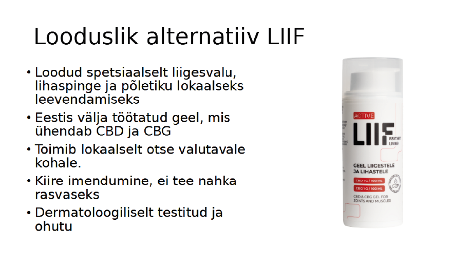 Liif Active geel liigestele ja lihastele Seenioride messil Kaubamajakas 2026